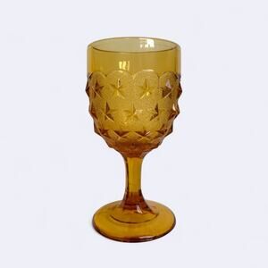 Vintage Yellow Stars Goblet
